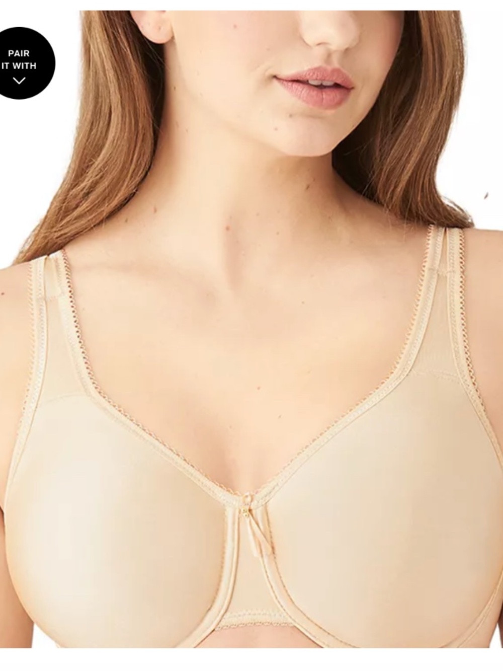 NWT Wacoal Satin full coverage underwire bra 44D